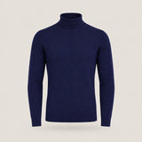 BOND Kaschmir-Seide Rollkragenpullover Herren – Navy