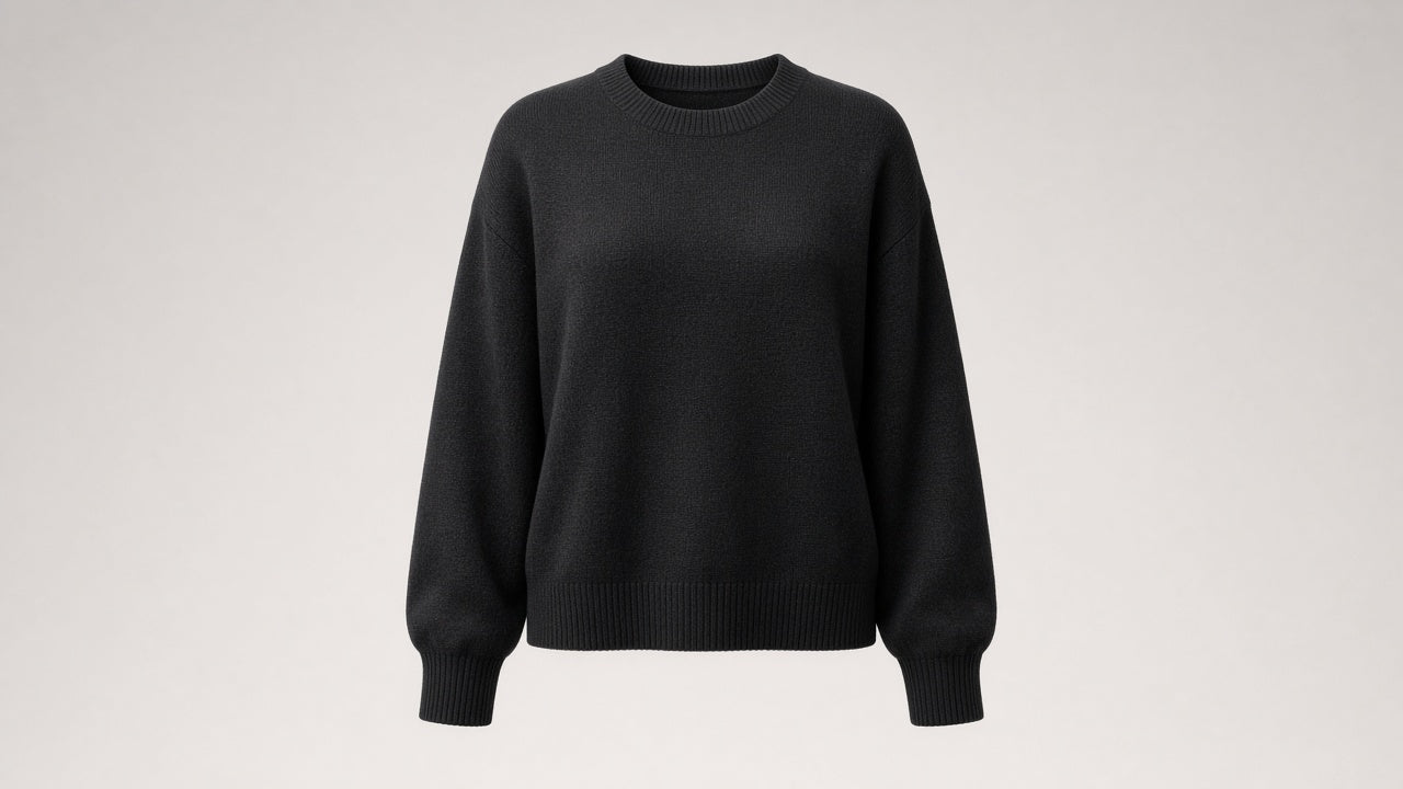 BOND Kaschmir-Seide Oversize Pullover Damen – Schwarz