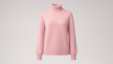 BOND Kaschmir-Seide Rollkragenpullover Damen – Rosa