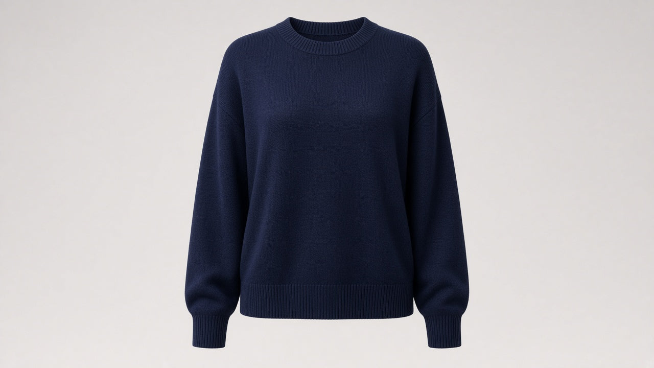 BOND Kaschmir-Seide Oversize Pullover Damen – Navy