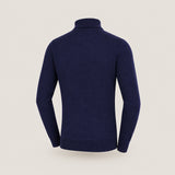BOND Kaschmir-Seide Rollkragenpullover Herren – Navy
