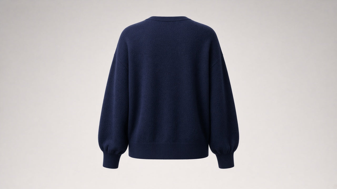 BOND Kaschmir-Seide Oversize Pullover Damen – Navy
