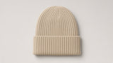 BOND Kaschmir-Mütze Breitripp Damen – Beige