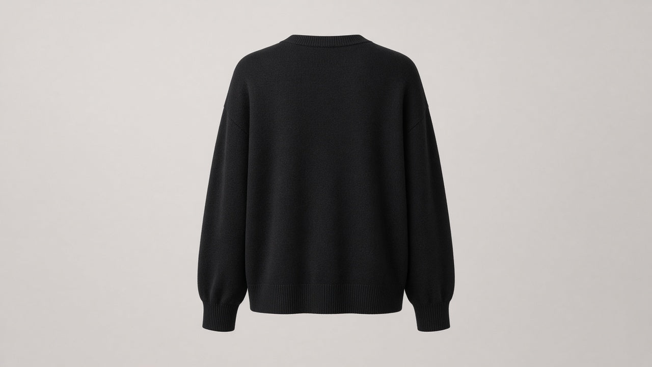 BOND Kaschmir-Seide Oversize Pullover Damen – Schwarz