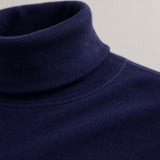 BOND Kaschmir-Seide Rollkragenpullover Herren – Navy