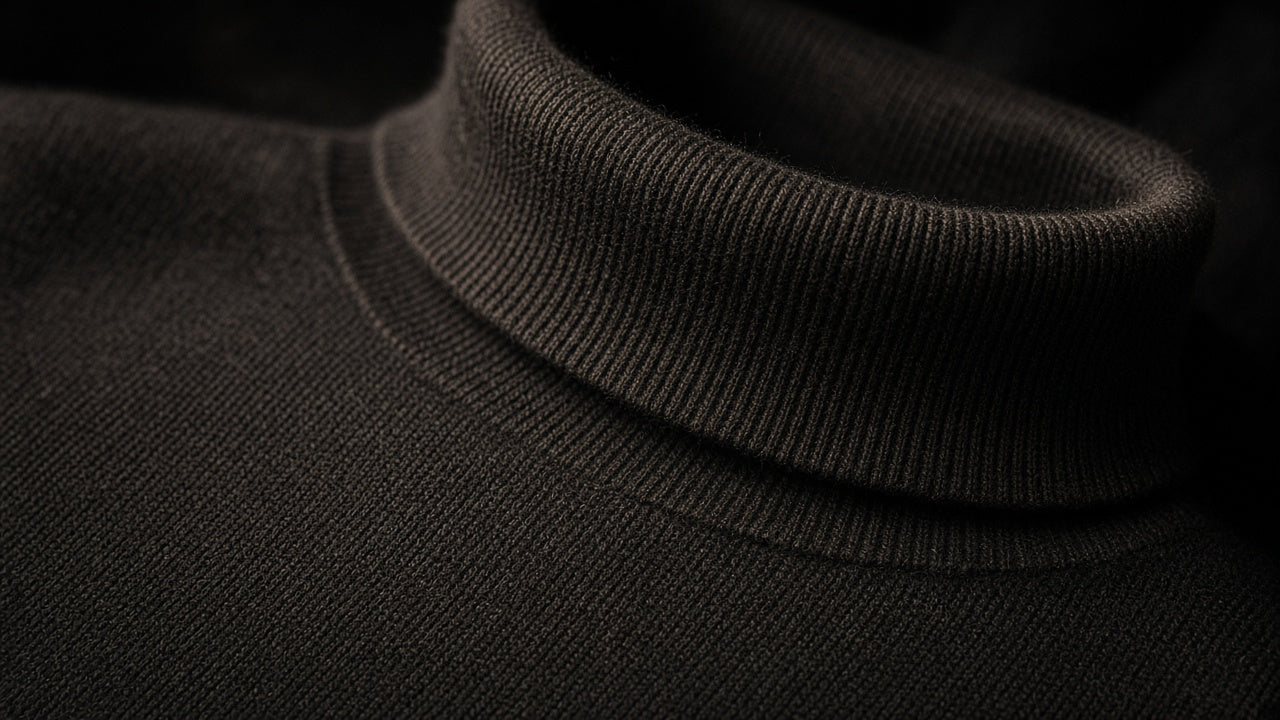 BOND Kaschmir-Seide Rollkragenpullover Damen – Schwarz