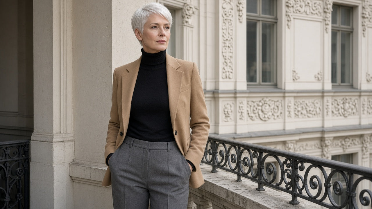 BOND Kaschmir-Seide Rollkragenpullover Damen – Schwarz