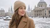 BOND Kaschmir-Mütze Breitripp Damen – Beige