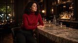 BOND Kaschmir-Seide Rollkragenpullover Damen – Rot