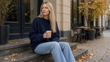 BOND Kaschmir-Seide Oversize Pullover Damen – Navy