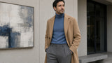 BOND Kaschmir-Seide Rollkragenpullover Herren – Jeansblau
