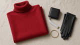 BOND Kaschmir-Seide Rollkragenpullover Damen – Rot
