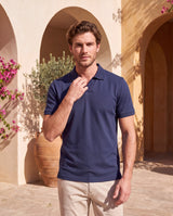 Monaco Polo Shirt in Marineblau – Ansicht 25