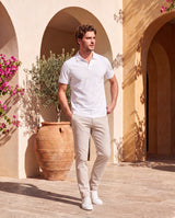 Monaco Polo Shirt in Creme-Weiss – Ansicht 10