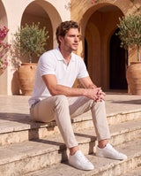 Monaco Polo Shirt in Creme-Weiss – Ansicht 15