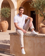Monaco Polo Shirt in Creme-Weiss – Ansicht 17