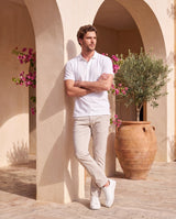 Monaco Polo Shirt in Creme-Weiss – Ansicht 33