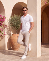 Monaco Polo Shirt in Creme-Weiss – Ansicht 34